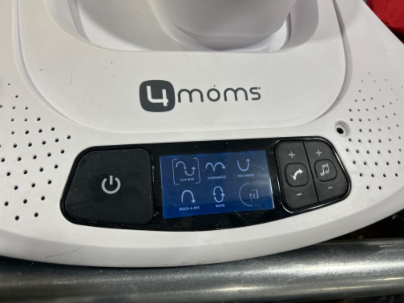 Photo 3 of 4moms mamaRoo 4 Multi-Motion Baby Swing + Safety Strap Fastener, Bluetooth Baby Swing with 5 Unique Motions, Nylon Fabric, Grey