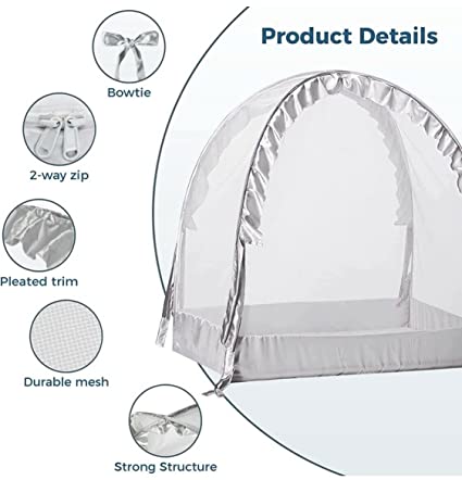 Photo 1 of Baby Safety Crib Tent - Premium Toddler Crib Topper to Keep Baby from Climbing Out - See Through Mesh Crib Net