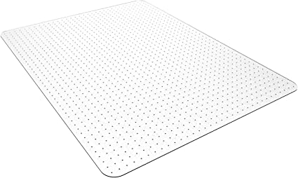 Photo 1 of HOMEK Chair Mat for Carpeted Floors, 46” x 60” Transparent Thick Office Floor Mats for Low Pile Carpet Floors
