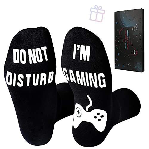 Photo 1 of Do Not Disturb I'm Gaming Socks, Gifts for Teenage Boys, Gaming Socks Novelty Birthday Gifts Ideas for Teen Boys Mens Sons
