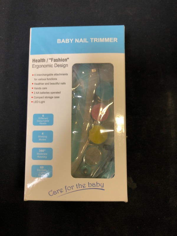 Photo 2 of 24 in 1 Baby Nail File Electric Nail Trimmer Manicure Set with Nail Clippers?Batteries Included?Safe Toe Fingernails Care with LED Light
