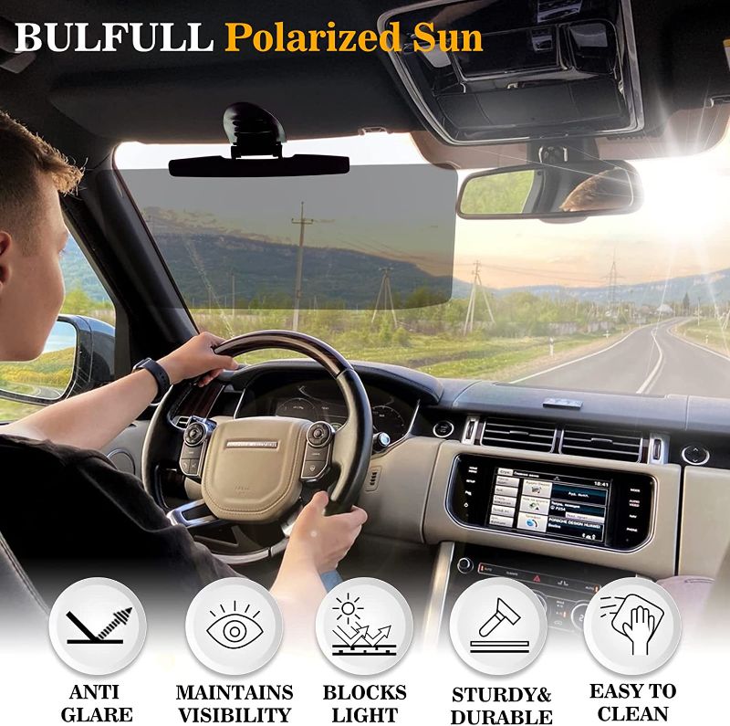 Photo 1 of 2PCS Polarized Sun Visor for Car, Sun Visor Extender for Car Anti-Glare, Snow Blindness and UV Rays, Car Visor Extender Sun Universal for Cars, SUVs, Automotive Interior Sun Protection
