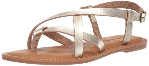 Photo 1 of AMAZON ESSENTIALS WOMENSN CASUAL STRAPPY SANDAL GOLD 
SIZE 7.5