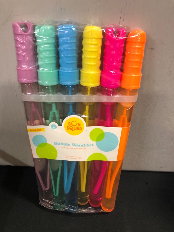 Photo 2 of 6pk 4oz Bubble Wands - Sun Squad™