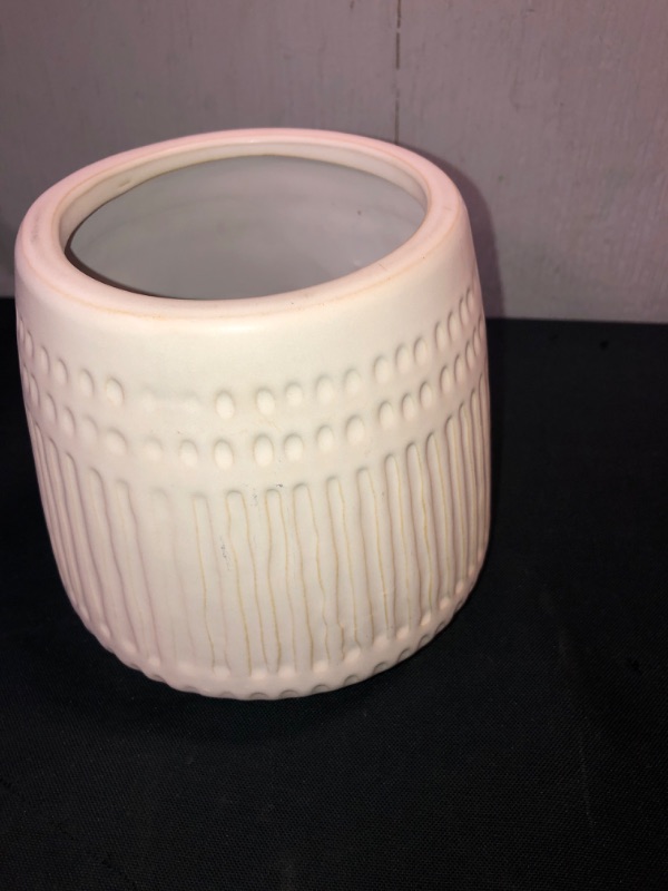 Photo 1 of 6" Textured Ceramic Planter White - Opalhouse