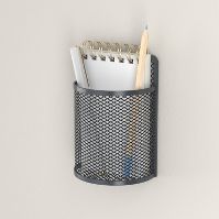 Photo 2 of Locker Mesh Cup with Flat Bottom Gray - U Brands 3 COUNT 