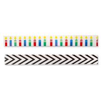 Photo 2 of 36' Reversible Rolled Bulletin Board Candles/Chevron Boarder - Horizon Group 2 COUNT 