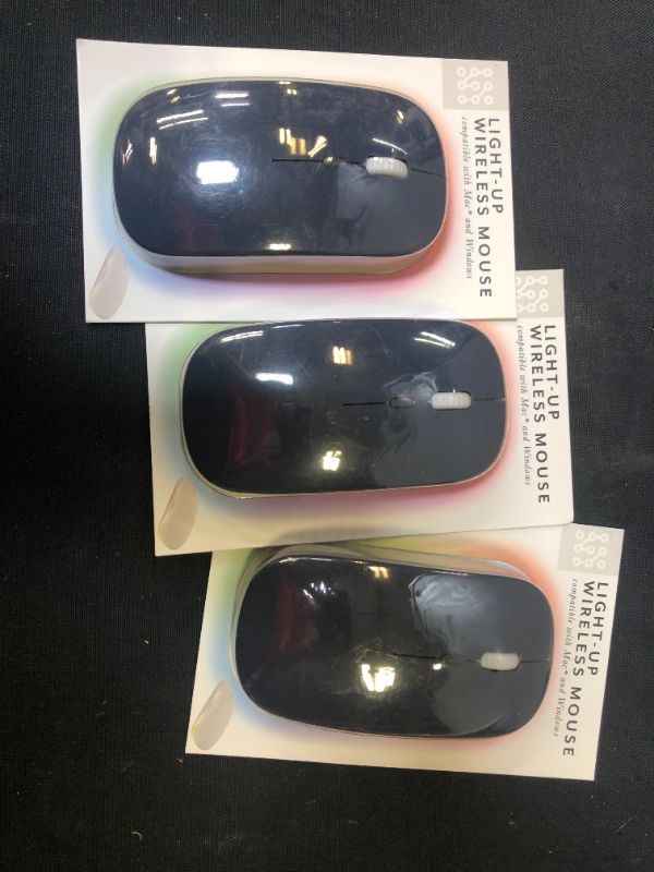 Photo 1 of LIGHT UP WIRELESS MOUSE , USB CONNECTION , NAVY BLUE , 3 COUNT 