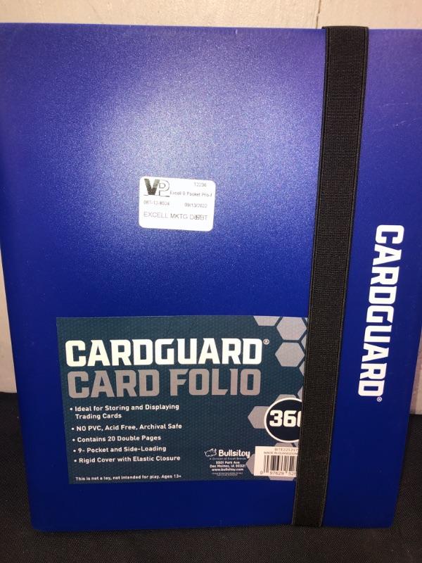 Photo 2 of CardGuard 9-Pocket (PER PAGE) Trading / SPORTS / COLLECTIBLE Card Folio CardGuard  BLUE NOT GREEN!!!