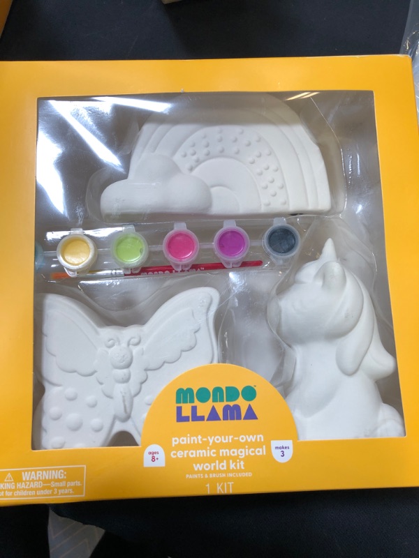 Photo 2 of 3pk Paint-Your-Own Ceramic Magical World Kit - Mondo Llama™

