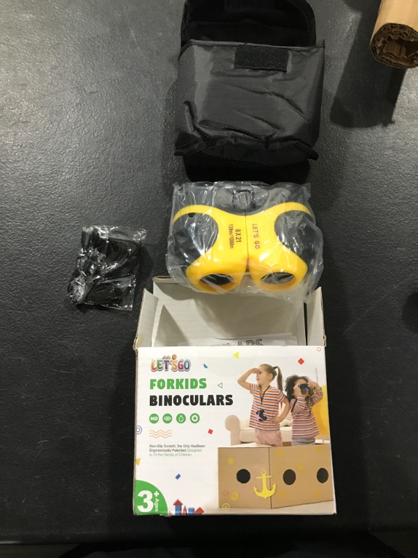 Photo 1 of LET'S GO! Binocular for Kids, Compact High Resolution Shockproof Binoculars Yellow