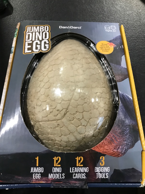 Photo 2 of Jumbo Dino Egg Easter Activity - Unearth 12 Unique Large Surprise Dinosaurs in One Giant Filled Egg - Discover Dinosaur Archaeology Science STEM Crafts - Dinosaur Toys Easter Gifts for Boys & Girls