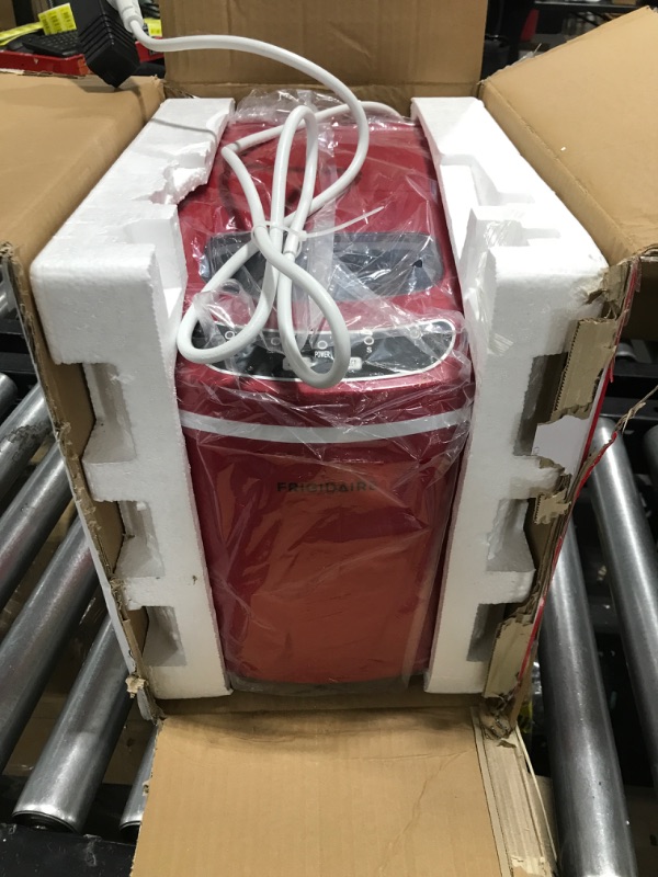 Photo 2 of Frigidaire EFIC102-RED Compact Making Machine, Large Portable Ice Maker, Red, Medium & Perfect Stix Icebag10TT-100 Ice Bag with Twist Tie Enclosure, 10 lbs (Pack of 100)