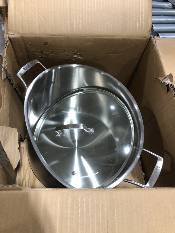 Photo 1 of Babish Tri-Ply Stainless Steel Stock Pot W/Lid, 12-Quart
