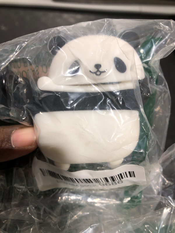 Photo 2 of UR Sunshine AirPods Case, Super Cute Creative Happy Panda Theme AirPods Case, Soft Silicone Case Cover Earphone Protection Skin for Apple AirPods1&2-Sitting Panda