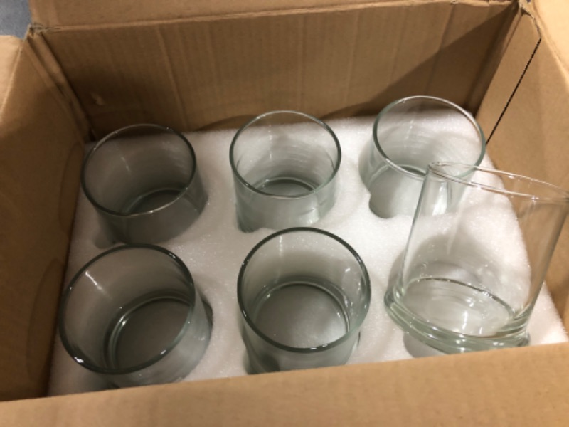 Photo 2 of 6 Pack Clear Glass Cylinder Vases, Table Flowers Vase,Candle Holder for Wedding Decorations and Formal Dinners (6 Inch) 6 Inch-6 Pack