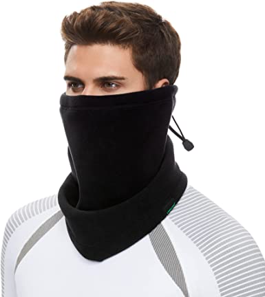 Photo 1 of  Neck Warmer Gaiter - Winter Thicken Soft Elastic Fleece Skiing Face Scarf Mask