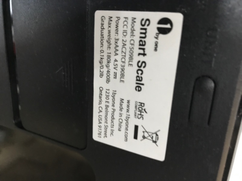 Photo 3 of 1 BY ONE Body Weight Scale, Body Fat Scale, Digital Bathroom Scales, Bluetooth Scale with BMI, Accurate ITO Technology with 14 Measurements, 3 AAA Batteries and Body Tape Measure Included, 400lbs