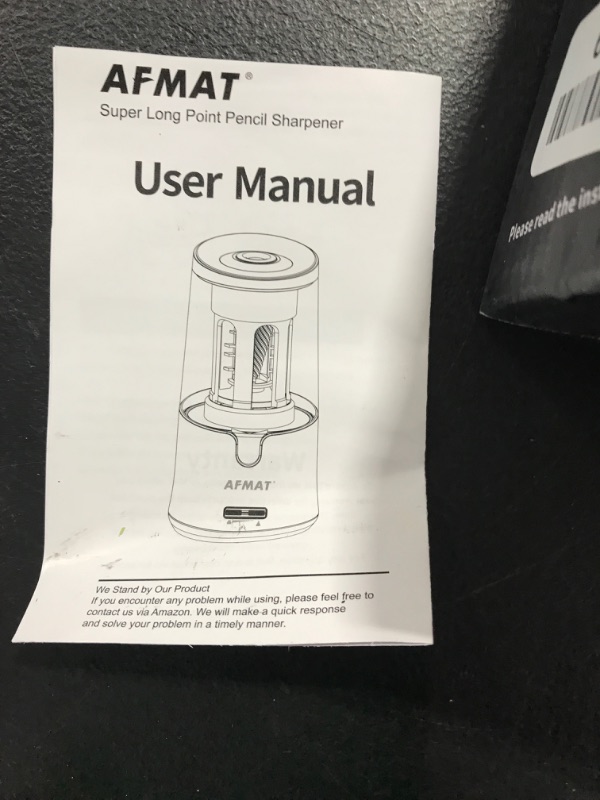 Photo 3 of AFMAT Electric Long Point Pencil Sharpener, Premium Artist Pencil Sharpener, Labor-Saving Fast Pencil Sharpener for Artist, Plug in Auto Stop, Fit for 6-12mm Pencils, Ideal for Artist / Long Point Use Black