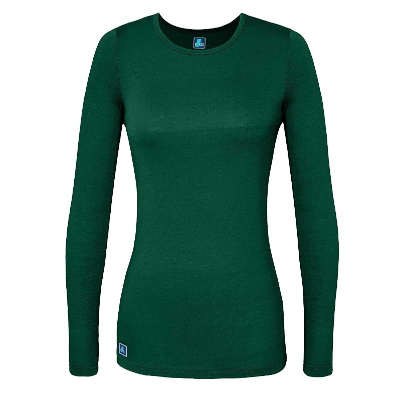 Photo 1 of Adar Underscrubs for Women - Long Sleeve Underscrub Comfort Tee
size M hunter green 