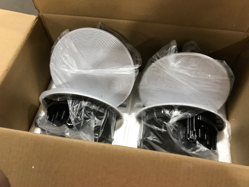 Photo 1 of Pyle 5.25” 4 Bluetooth Flush Mount In-wall In-ceiling 2-Way Speaker System Quick Connections Changeable Round/Square Grill Polypropylene Cone & Tweeter Stereo Sound 4 Ch Amplifier 150 Watt (PDICBT256) 5.25 in/150W