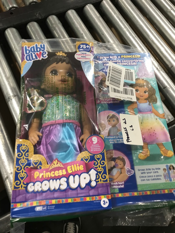 Photo 1 of Baby Alive Princess Ellie Grows Up! Interactive Baby Doll with Accessories, Talking Baby Dolls, Toys for 3 Year Old Girls and Boys and Up, Blonde Hair, 18-Inch