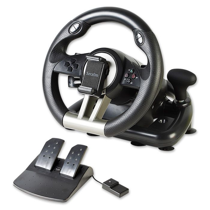 Photo 1 of Serafim R1+ Racing Wheel - Gaming Steering Wheel with Responsive Pedal - Compatible with Xbox ONE PS4 PS3 Switch PC iOS Android - Xbox One Steering.
