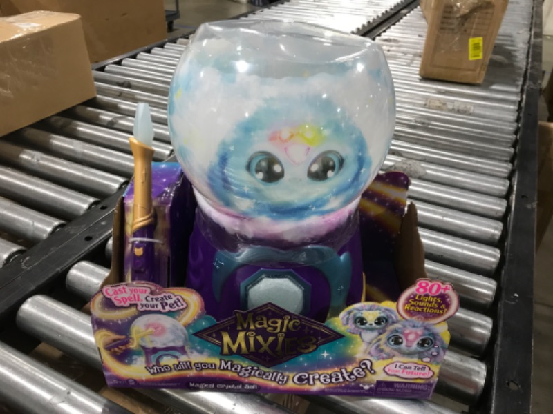 Photo 2 of DAME TO TOP OF TOY - Magic Mixies Magical Misting Crystal Ball with Interactive 8 inch Blue Plush Toy and 80+ Sounds and Reactions