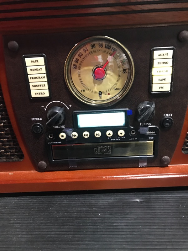 Photo 1 of Victrola Navigator 8-in-1 Classic Bluetooth Record Player with USB Encoding and 3-Speed Turntable, Mahogany