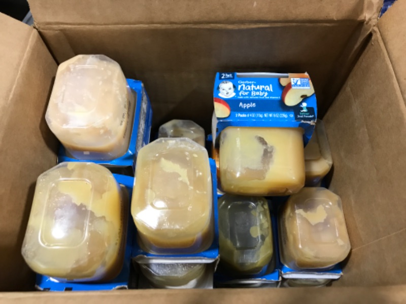 Photo 1 of BOX OF 24 PACKS GERBER BABY FOOD VARIOUS FLAVORS *EXPIRES EARLIEST JAN 2023*