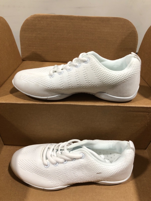 Photo 2 of YSMIIH White Cheer Shoes Women Cheerleading Walking Sneakers Girls Tennis Dance Shoe SIZE 1.5 