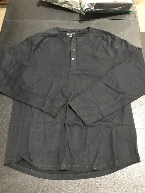 Photo 1 of AMAZON ESSENTIALS LONG SLEEVE SHIRT. BLACK. SIZE LARGE. 