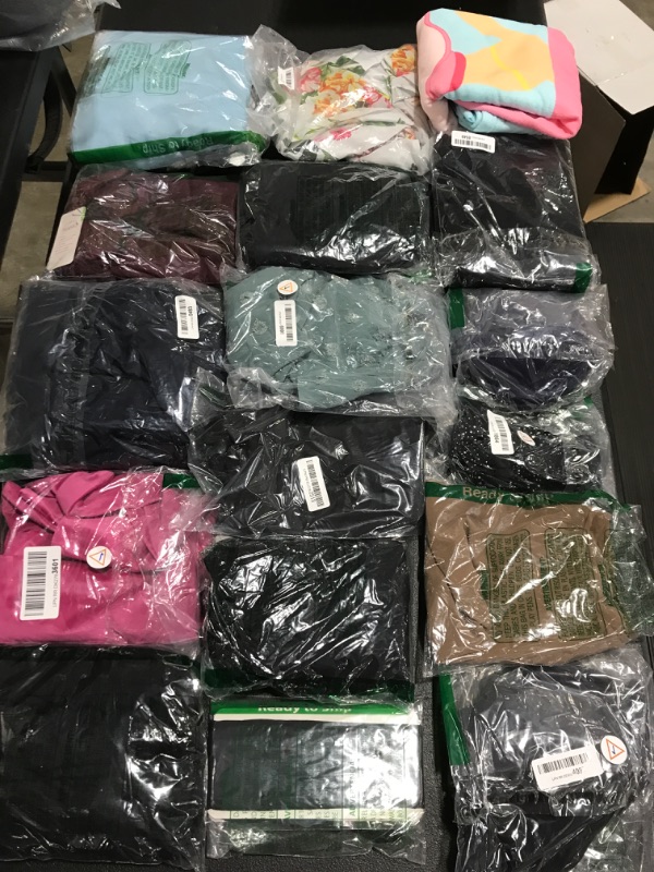 Photo 1 of ASSORTED LOT OF WOMEN'S CLOTHING & FASHION ITEMS. SIZES & STYLES VARY. NEW & PRIOR USE ITEMS INCLUDED. 