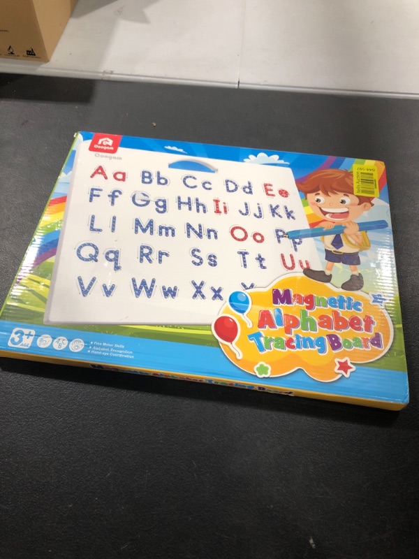 Photo 2 of Coogam Magnetic Letters Practicing Board, Magnets Tracing ABC Alphabet Board Learning to Write Uppercase&Lowercase Educational Toy Fine Motor Montessori Gift for 3 4 5 Years Old Preschool Kids