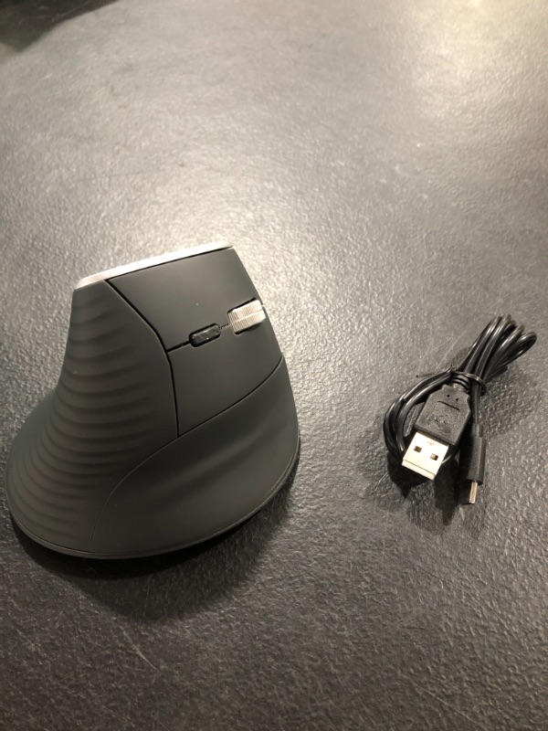 Photo 1 of Wireless Vertical Mouse, Advanced Ergonomic Mouse Reduces Muscle Strain, 2400 DPI, USB C Rechargeable, 3 Device Connection (Bluetooth or USB), Compatible for PC, Laptop, iPad, Mac, Windows, Gray