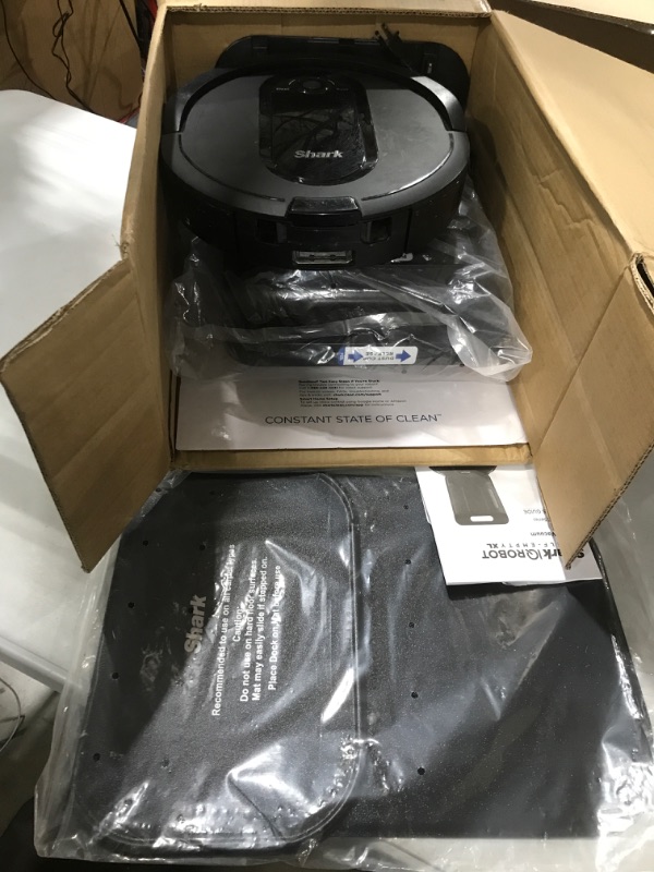 Photo 2 of Shark RV1001AE IQ Robot Self-Empty XL, Robot Vacuum with IQ Navigation, Home Mapping, Self-Cleaning Brushroll, Wi-Fi Connected, Works with Alexa, Black
