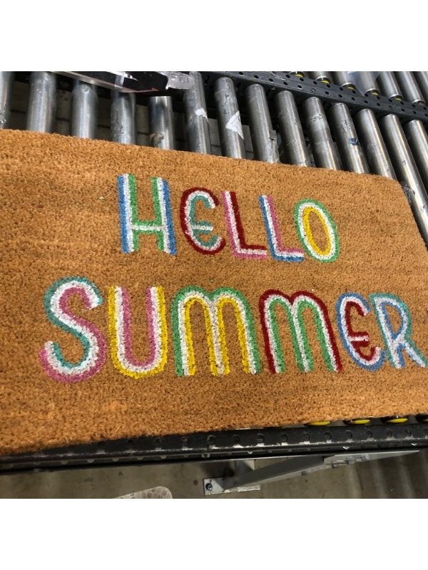 Photo 2 of 16" x 2'6" Hello Summer Doormat 