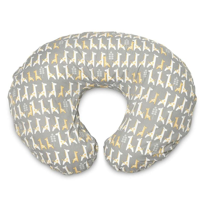 Photo 1 of Boppy Nursing Pillow Cover Only—Gray Giraffe with yellow dots | Cotton Blend