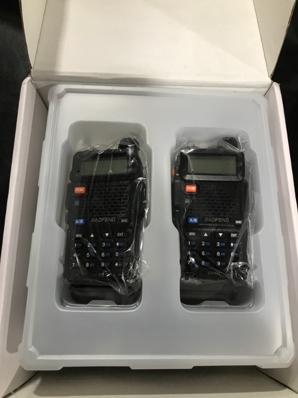 Photo 2 of BAOFENG UV-5X (UV-5G) GMRS Radio, Long Range Walkie Talkies Rechargeable, Two Way Radio with NOAA Weather Receiver & Scan, GMRS Handheld Radio for Adults, Support Chirp, 1 Pair 2PCS