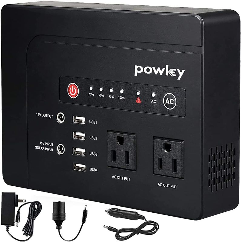 Photo 1 of Powkey AC Power Bank, 200Watts External Battery Pack 146Wh Camping Supply for CPAP,Emergency Power for Family,2 DC Ports, 2 AC Ports, 4 USB Ports
