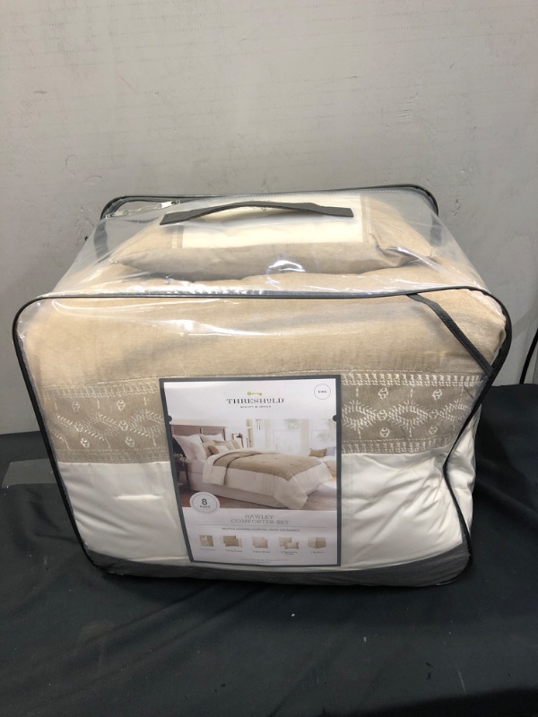 Photo 1 of 8pc Hawley Comforter Set Cream.Taupe - Threshold™ KING
