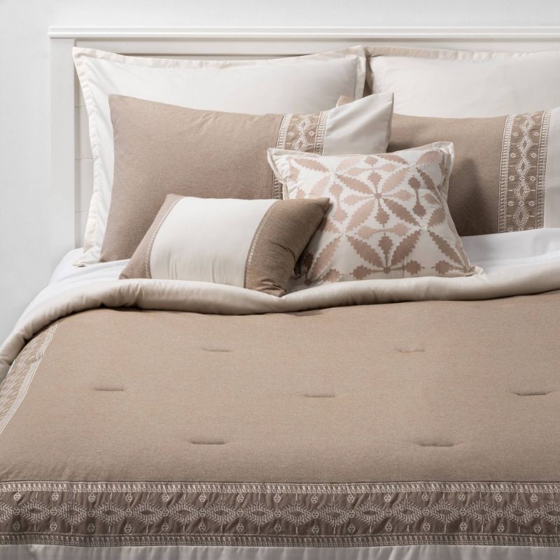 Photo 1 of 8pc Hawley Comforter Set Cream.Taupe - Threshold™ KING
