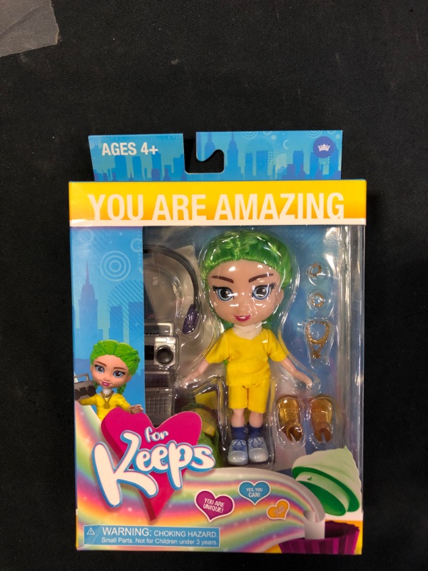 Photo 2 of For Keeps Ella 5.5” Empowering Fashion Doll with Note Passing Cupcake
