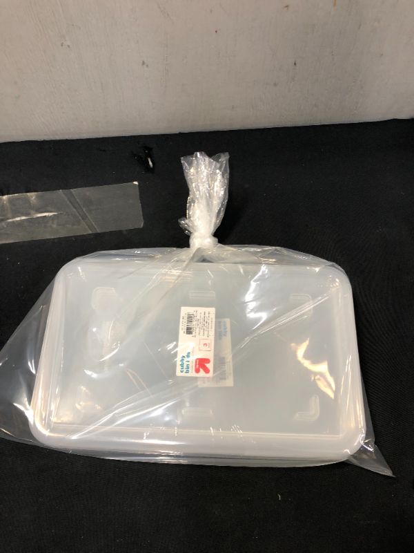 Photo 1 of 3pk Transparent Cubby Bin Lids - up & up™ (2 pieces)
