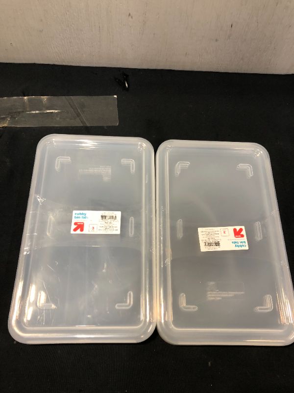 Photo 2 of 3pk Transparent Cubby Bin Lids - up & up™ (2 pieces)
