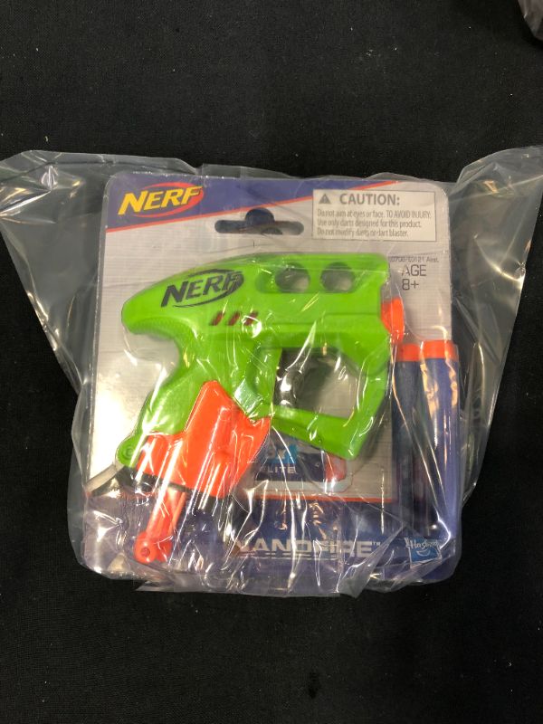 Photo 1 of Nerf N-Strike NanoFire Includes Blaster and Three Darts Compact Size Single-Shot Blaster Green (2 PIECES)
