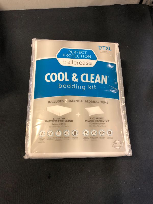 Photo 2 of 2pc Perfect Protection Cool & Clean Bedding Kit - Allerease T/TXL

