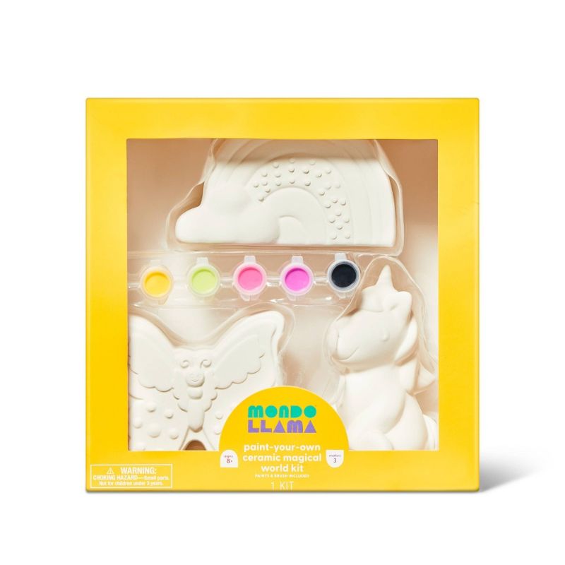 Photo 1 of 3pk Paint-Your-Own Ceramic Magical World Kit - Mondo Llama
