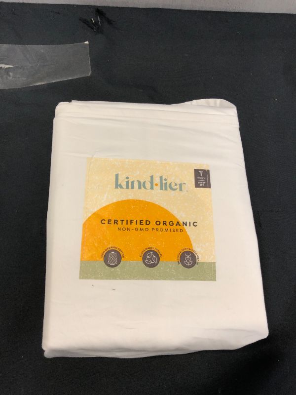 Photo 2 of 100% Organic Cotton Solid Sheet Set - Kindlier TWIN
