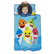 Photo 1 of Baby Boom Nap Mats - Baby Shark Blue Roll-up Nap Mat
